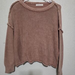 Mustard Seed Dusty Pink Knit Sweater